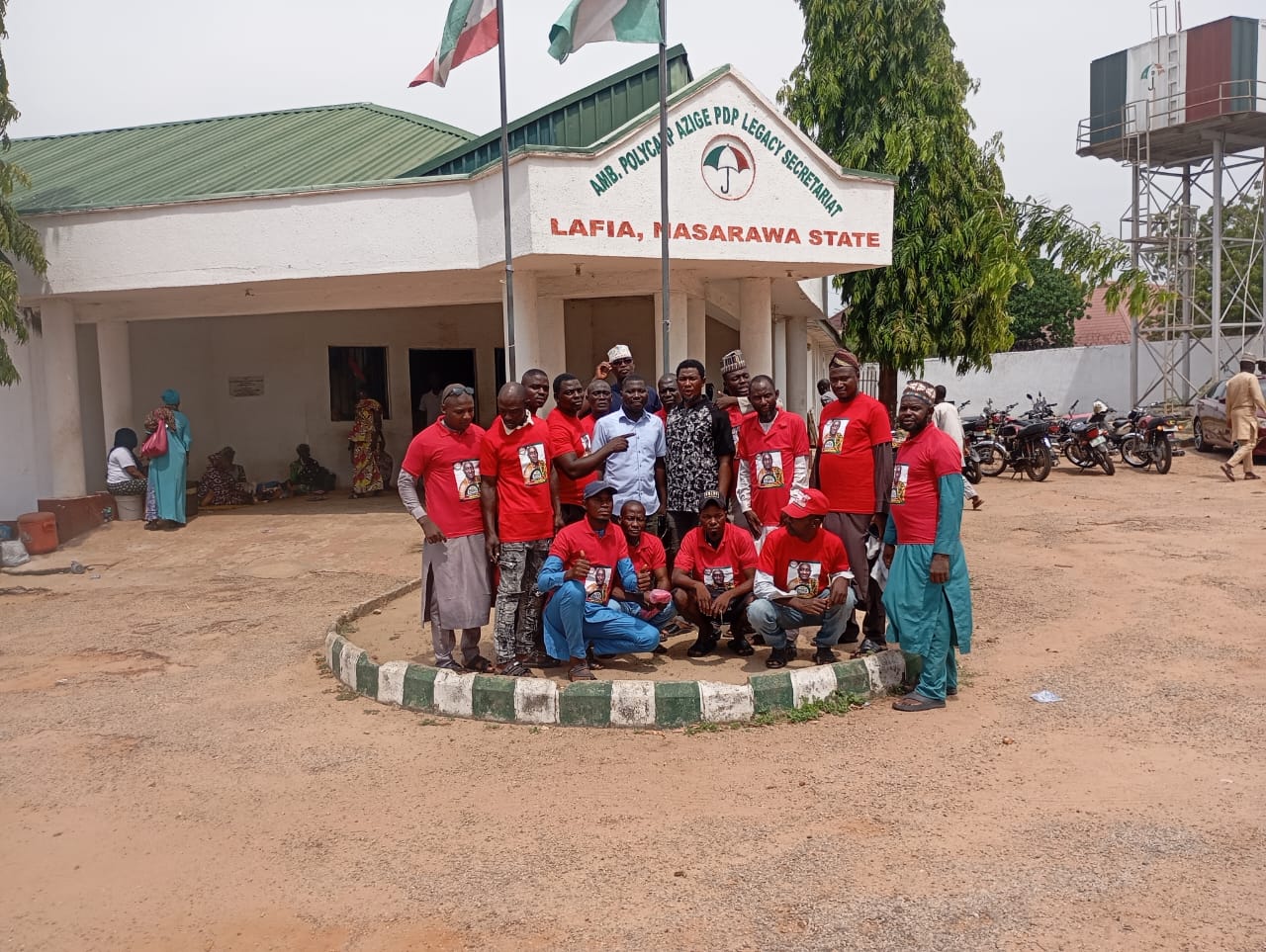 Supporters at PDP Legacy Secretariat, Lafia